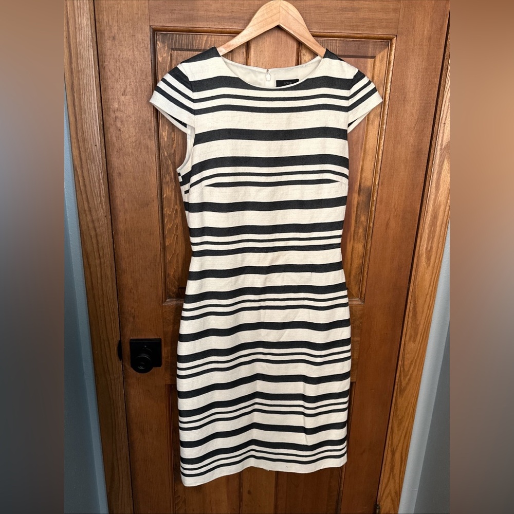 J. Crew Dress 2 Tall 2T Stripe Office Classic Corp Career JCrew Suiting‎